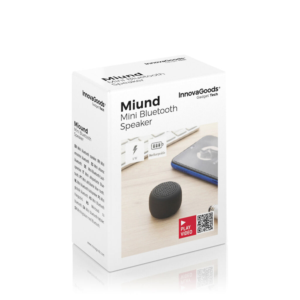 Rechargeable Portable Wireless Mini Speaker Miund InnovaGoods-1