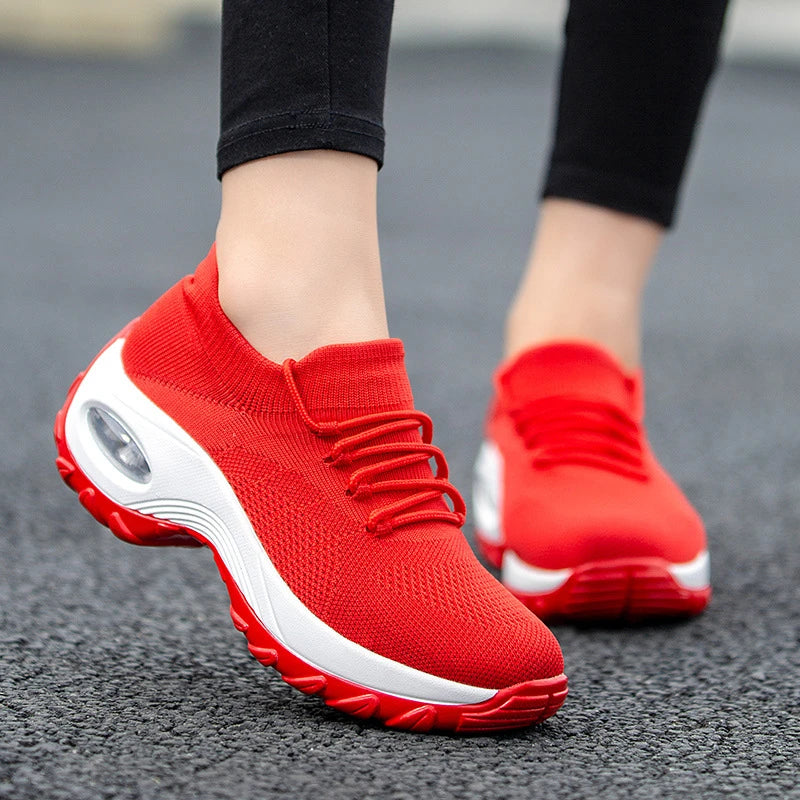 Women'S Shoes New Sports Shoes Women'S Flying Socks Shoes Rocking Shoes Casual Running Shoes Comfortable Breathable Versatile