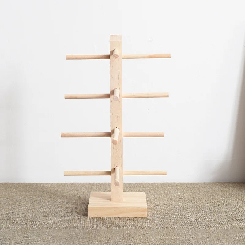 Creative Multilayer Wooden Sunglass Display Stand Holder Eyeglasses Storage Rack Window Counter Showcase Glasses Shelf Organizer