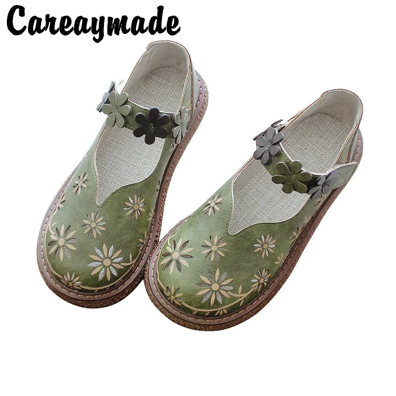 -Retro Style Shoes Platform Shoes Big Head Doll Shoes Summer Mori Comfortable Women'S Shoes Artistic Single Shoes
