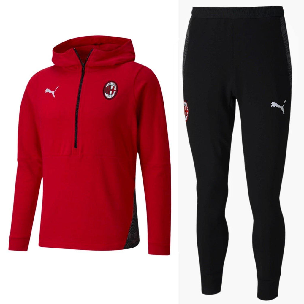 AC Milan Casual hooded presentation Soccer tracksuit 2020/21 - Puma-0