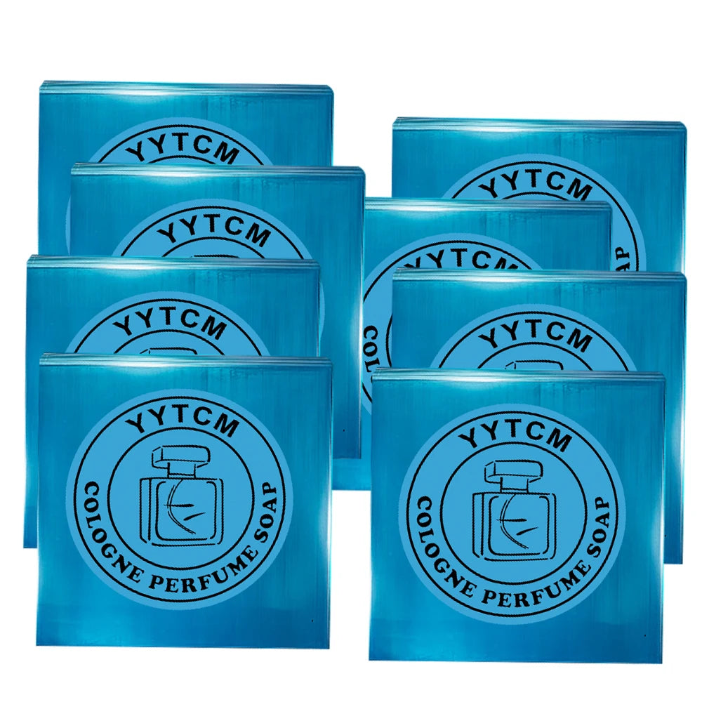 Jabón de Colonia para Hombres, Jabón de Perfume de Colonia, Jabón de Sándalo, Jabón de Baño Limpiador Facial Corporal, Jabón Artesanal con Aceites Esenciales 70g