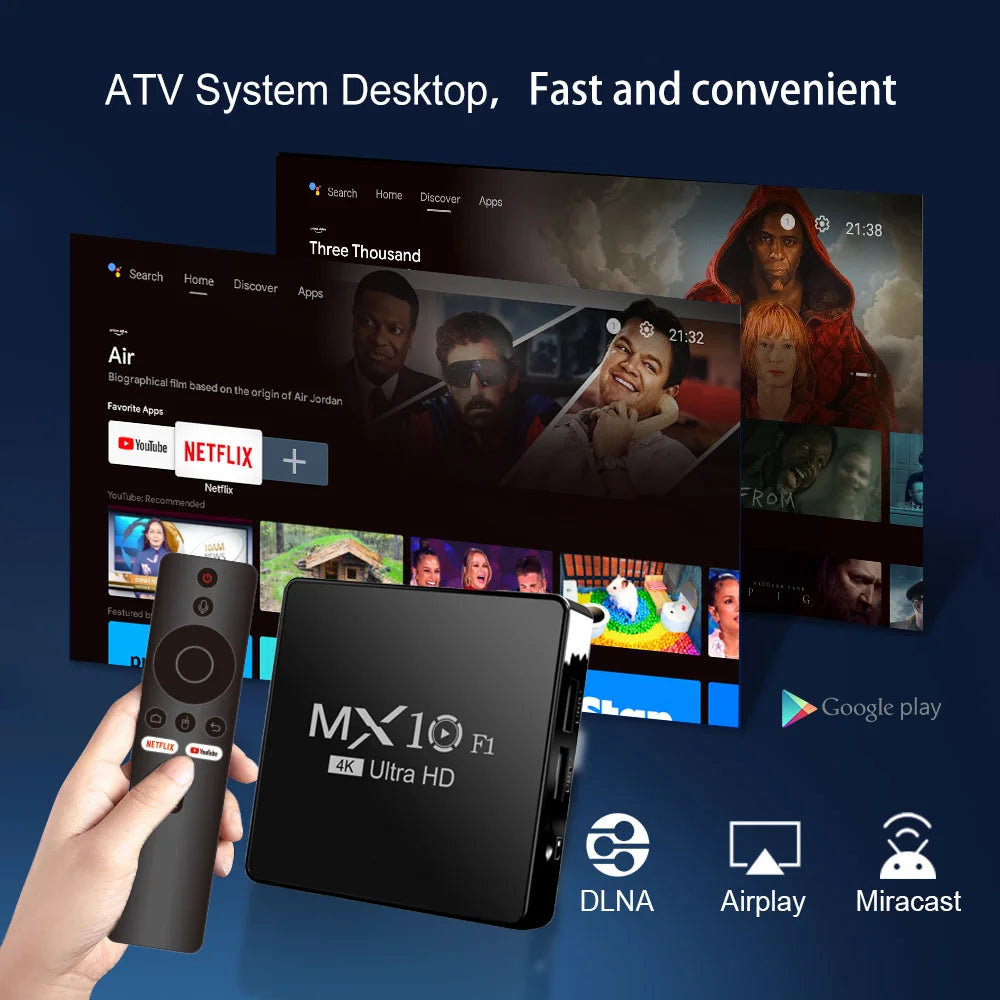 Android Tv Box Decoder 2024 4K Android 13  F1 Digital Wholesale Onn Certificado Smart Android Tv Box
