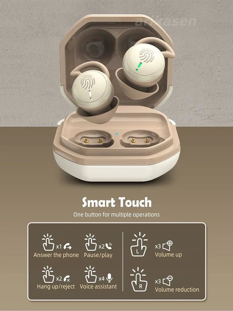 Sleep Earbuds Invisible Small Bluetooth Earbuds Mini Wireless Earbuds Comfortable Noise Blocking for Side Sleeping Home Work