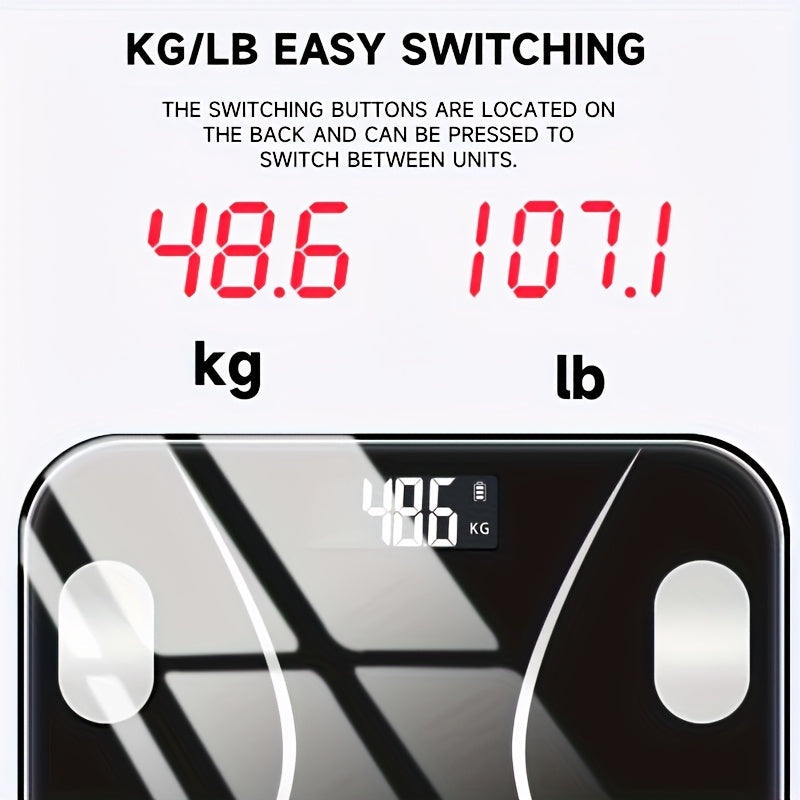 Smart Electronic Bathroom Scale with LCD Display-2