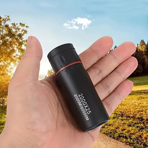 Telescopio monocular HD 2000X25 de 2025, compacto y portátil para viajes, senderismo, pesca, camping, observación de estrellas, conciertos y avistamiento de aves