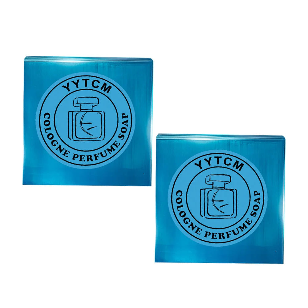 Jabón de Colonia para Hombres, Jabón de Perfume de Colonia, Jabón de Sándalo, Jabón de Baño Limpiador Facial Corporal, Jabón Artesanal con Aceites Esenciales 70g