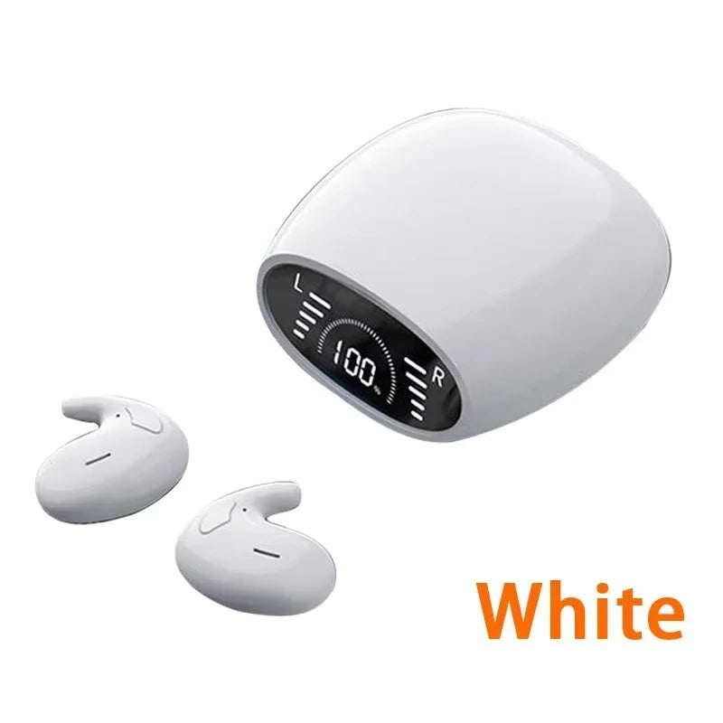 Sleep Invisible Earbuds Waterproof Hidden Noise Cancel Earbuds with Microphone Stereo Bluetooth 5.3 Earbuds for Sleep at Night
