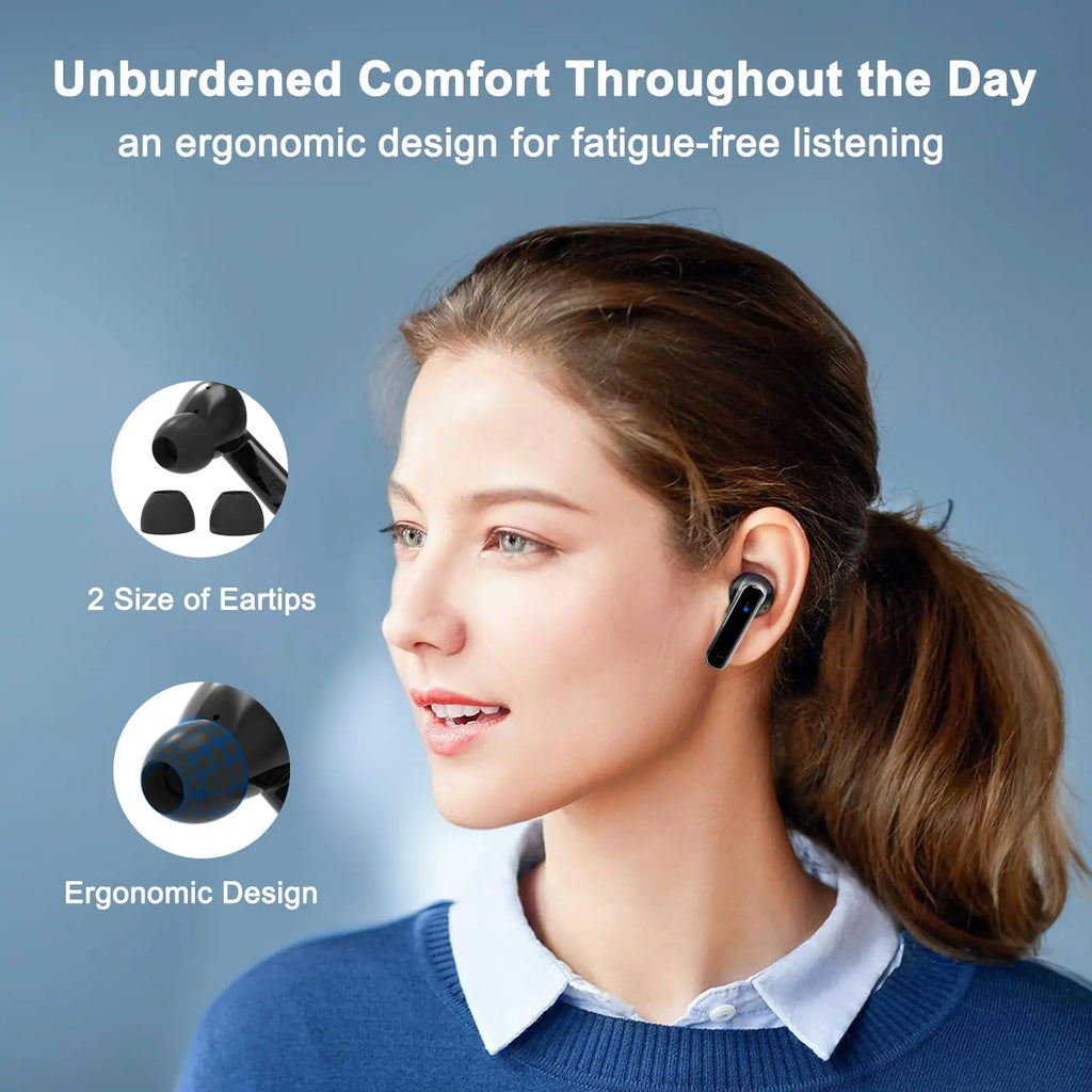 Bluetooth 5.3 Wireless Earbuds with Charging Case Dolby Sound with Mic Bluetooth Headphones for Samsung Galaxy S24 S23 S22 Ultra