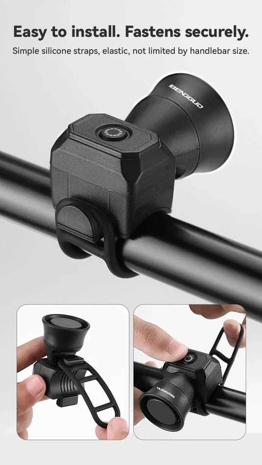 Bocina de bicicleta, bicicleta de montaña, carga de batería/USB, impermeable, timbre electrónico para bicicleta, equipo de ciclismo, accesorios para patinete de niños