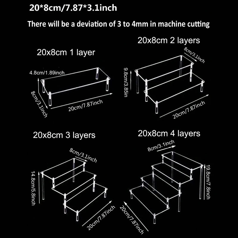 Acrylic Cosmetic Perfume Display Rack Dressing Table Storage Rack Desktop 1-4 Layers Cabinet Household Storage Tool Accessories