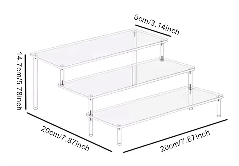 Acrylic Cosmetic Perfume Display Rack Dressing Table Storage Rack Desktop 1-4 Layers Cabinet Household Storage Tool Accessories