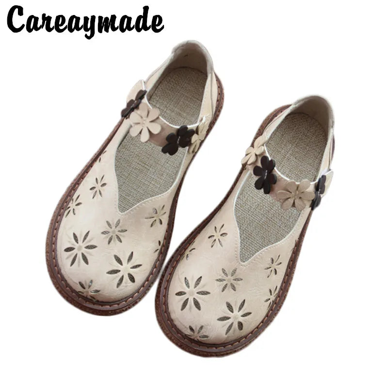 -Retro Style Shoes Platform Shoes Big Head Doll Shoes Summer Mori Comfortable Women'S Shoes Artistic Single Shoes
