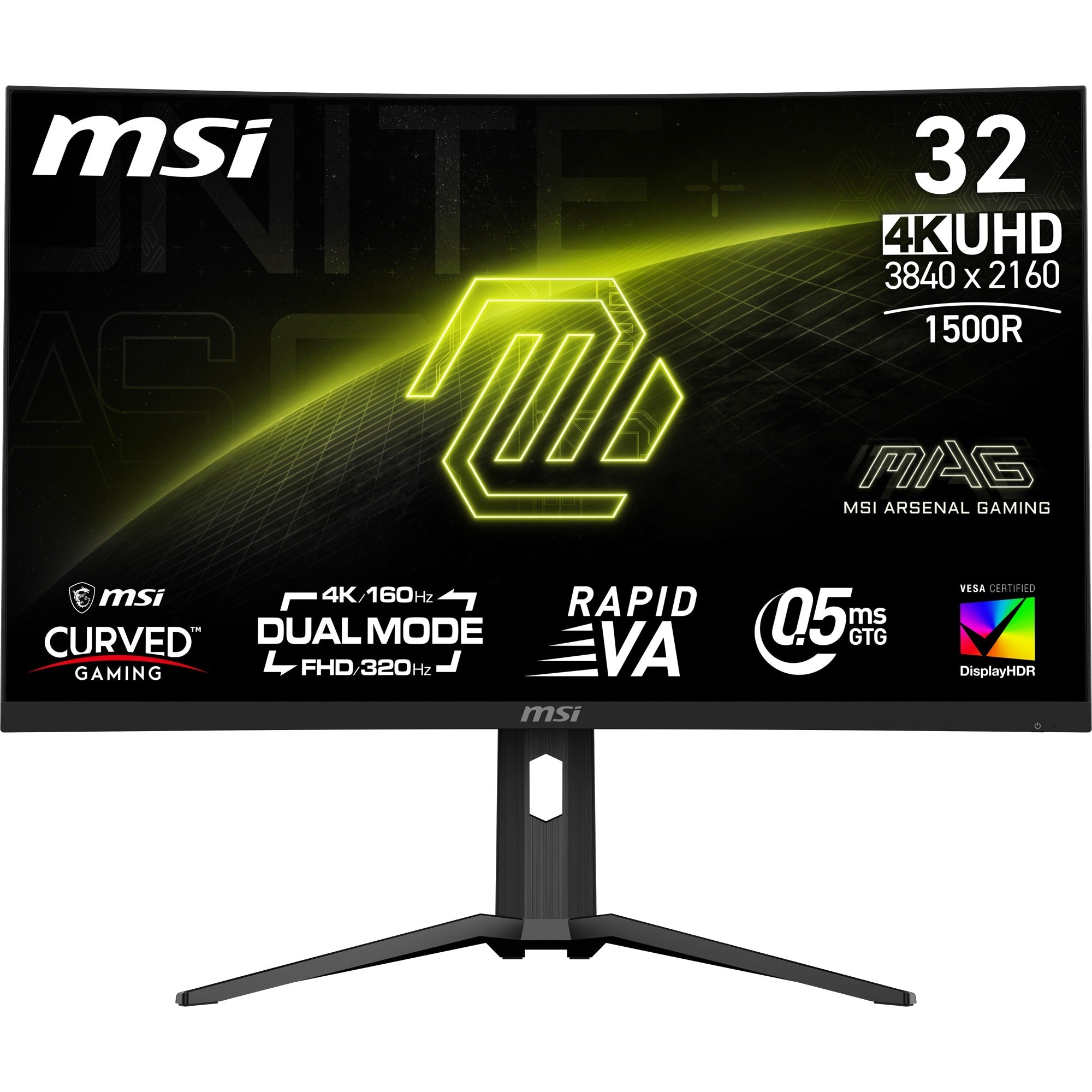 Msi mag 321cupdf 31.5 4k uhd curved gaming monitor (black, 2x hdmi, displayport, usb-c, 160 hz 320 hz)-0