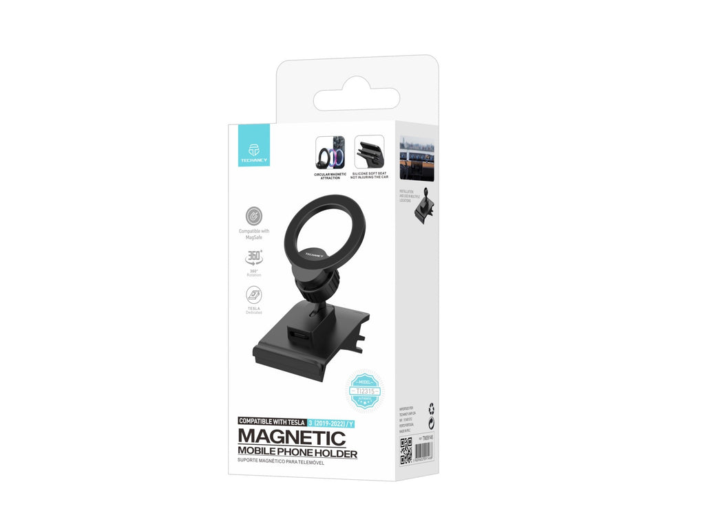 Techancy Suporte Magnético Para Automóvel Com Magsafe Preto Ti2315, Compatível Com Tesla Model 3/Y (2019-2022)