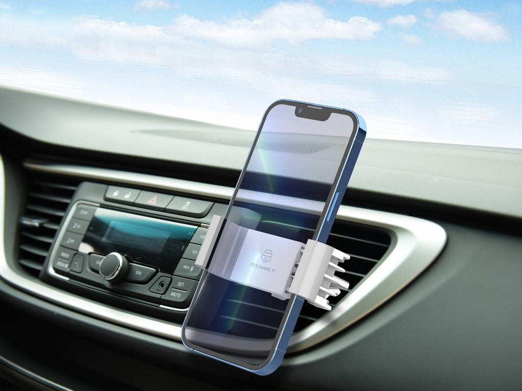 Techancy Suporte de Telemovel para Carro TI2282 Rotativo Estavel Compatvel com 4.7 a 6.4 Polegadas Branco