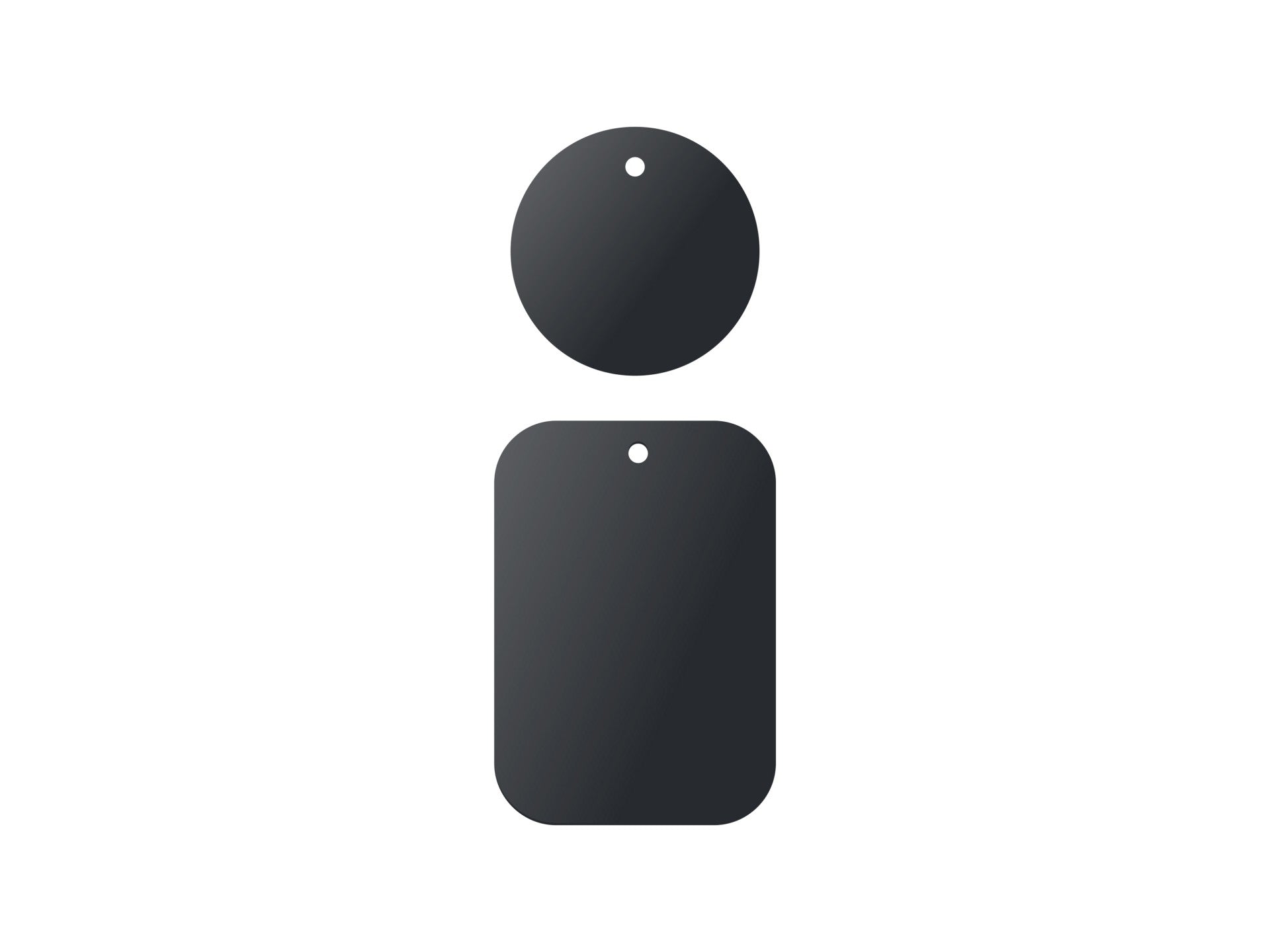 Techancy Adesivo Metálico Para Telemóveis Ti2216 Preto Para Suportes Magnéticos De Telemóveis E Capas Com Aderência