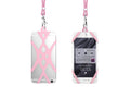 Correia universal de silicone para telemóvel Techancy, 80 cm, KC2113, compatível com todos os modelos de telemóvel, cor rosa