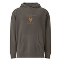 Self Love Unisex pigment-dyed hoodie with Old Gold Embroidery | fashion hoodie